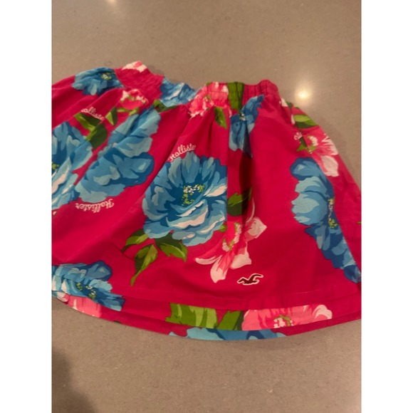 Hollister y2k Floral Mini Skirt Pink Blue Women's Medium Casual Summer - Picture 3 of 4